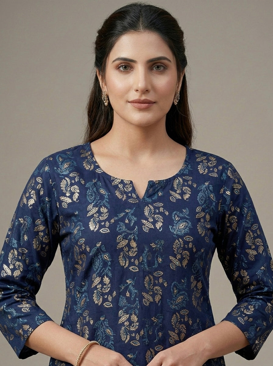 NAVY COMFORT COTTON LOUNGE SET