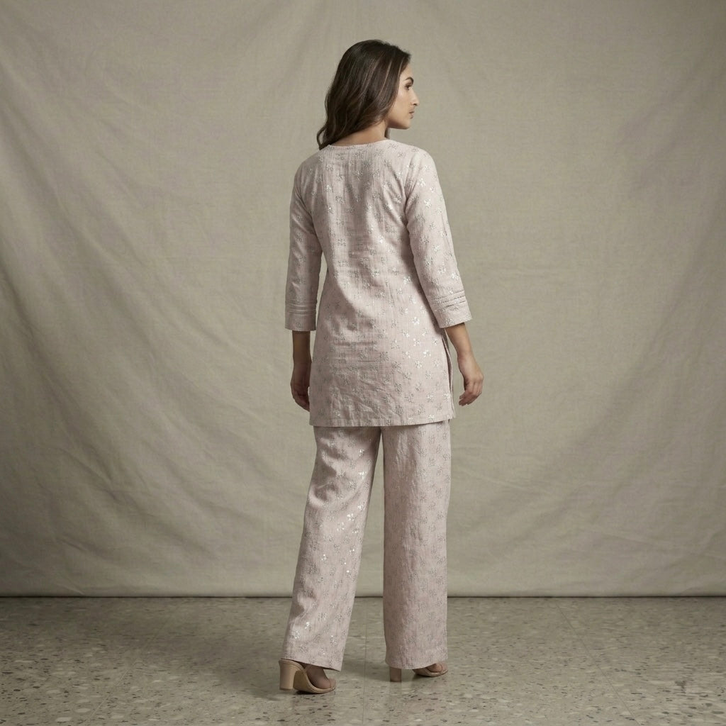 BABY PINK COMFORT COTTON LOUNGE SET