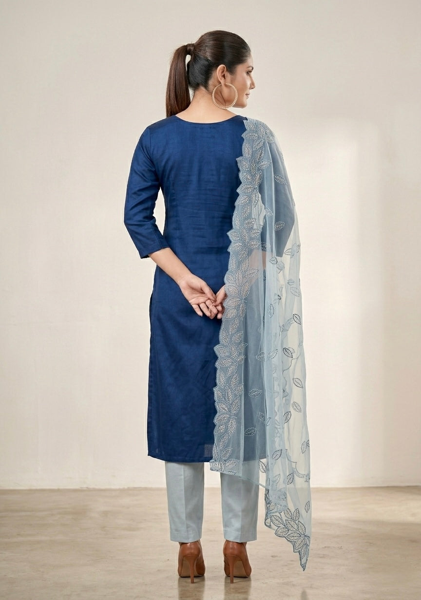 CELESTIAL BLUE KURTI SET