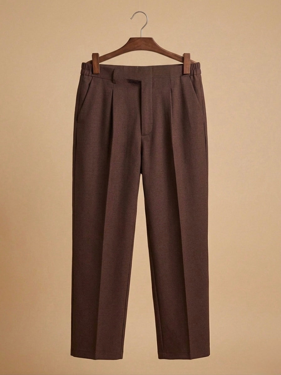 DARK BROWN KOREAN BAGGY PANT