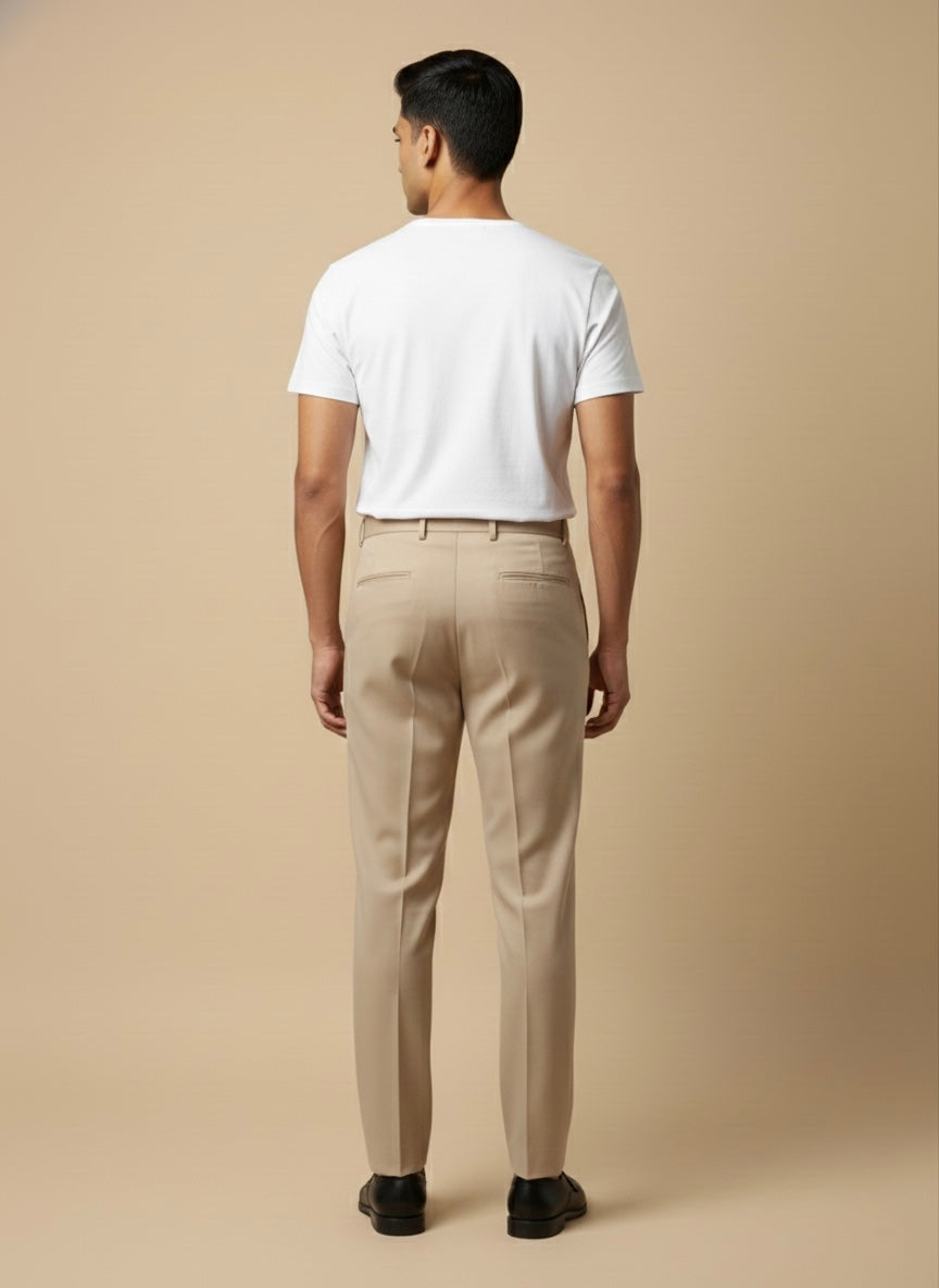 LIGHT TAN BEIGE SLIM FIT PANT