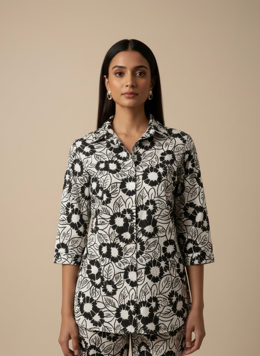 MONOCHROME FLORA CORDSET