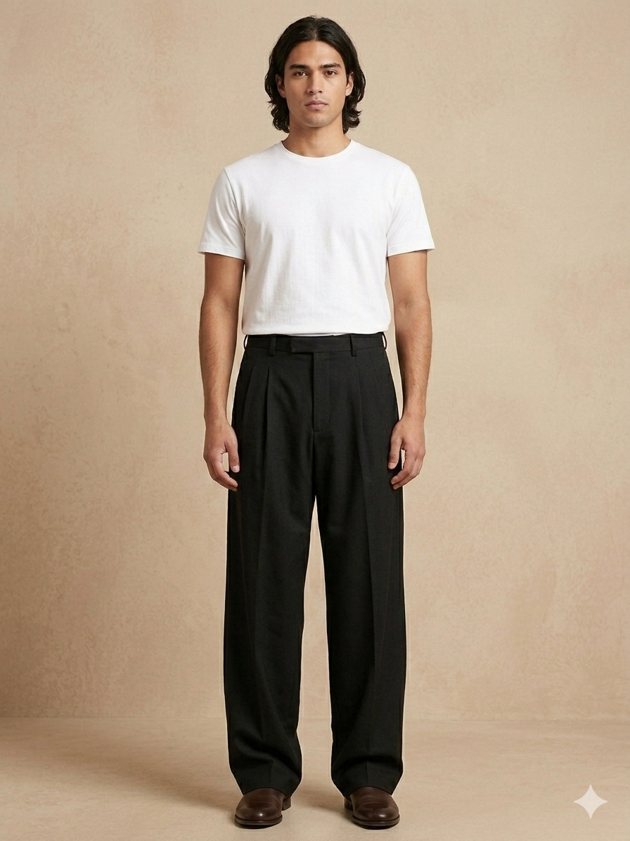 BLACK KOREAN BAGGY FIT PANT IMPORTED