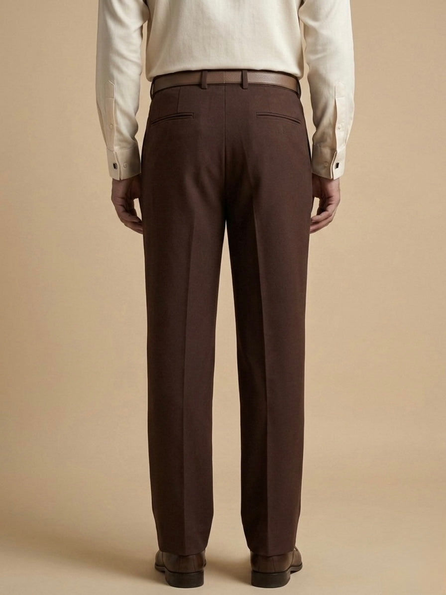 DARK BROWN KOREAN BAGGY PANT