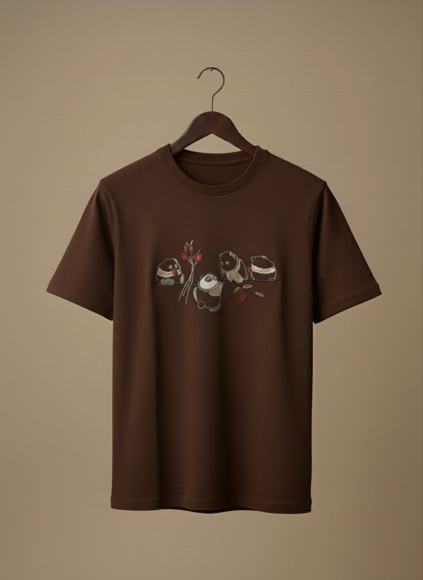 CHOCOLATE BROWN CREWNECK T-SHIRT
