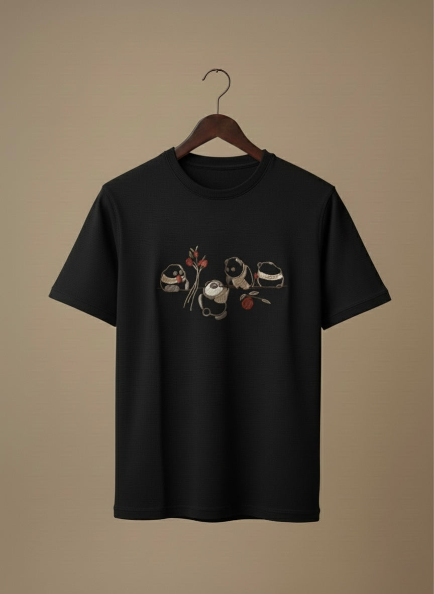 CREWNECK BLACK T-SHIRT