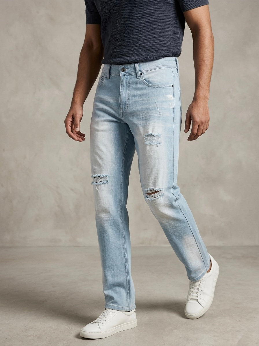 ARCTIC BLEACH DISTRESSED SLIM JEANS