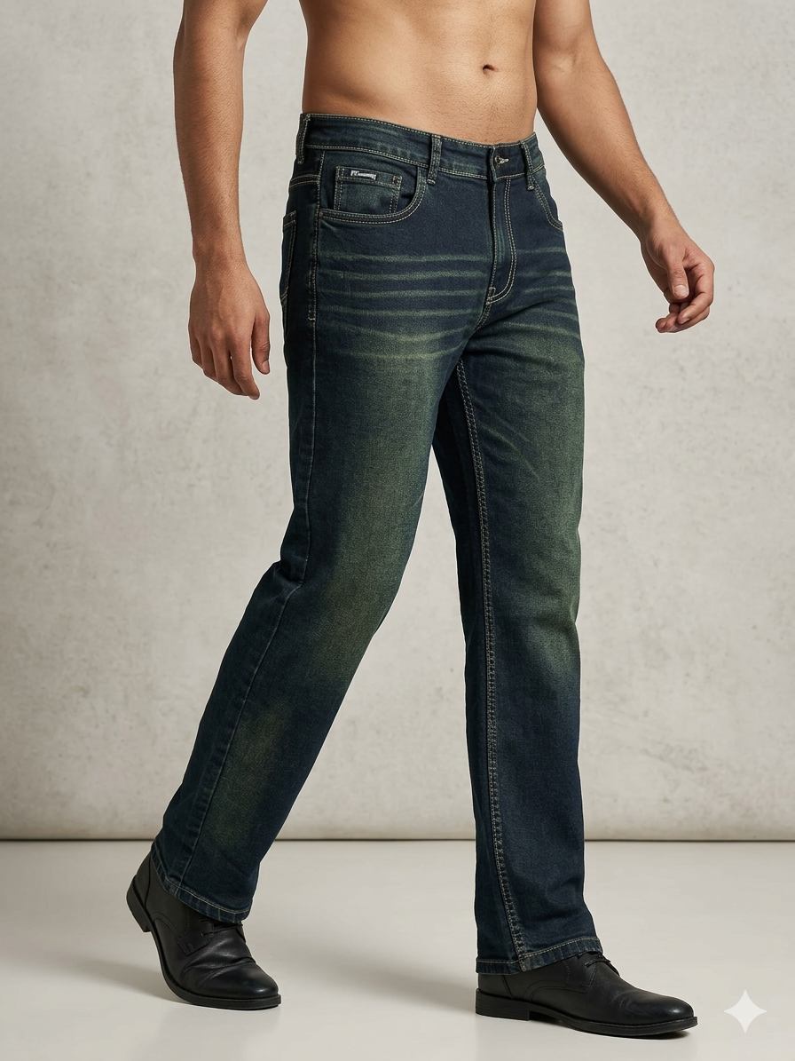 EMERALD MOSS TINTED SLIM JEANS