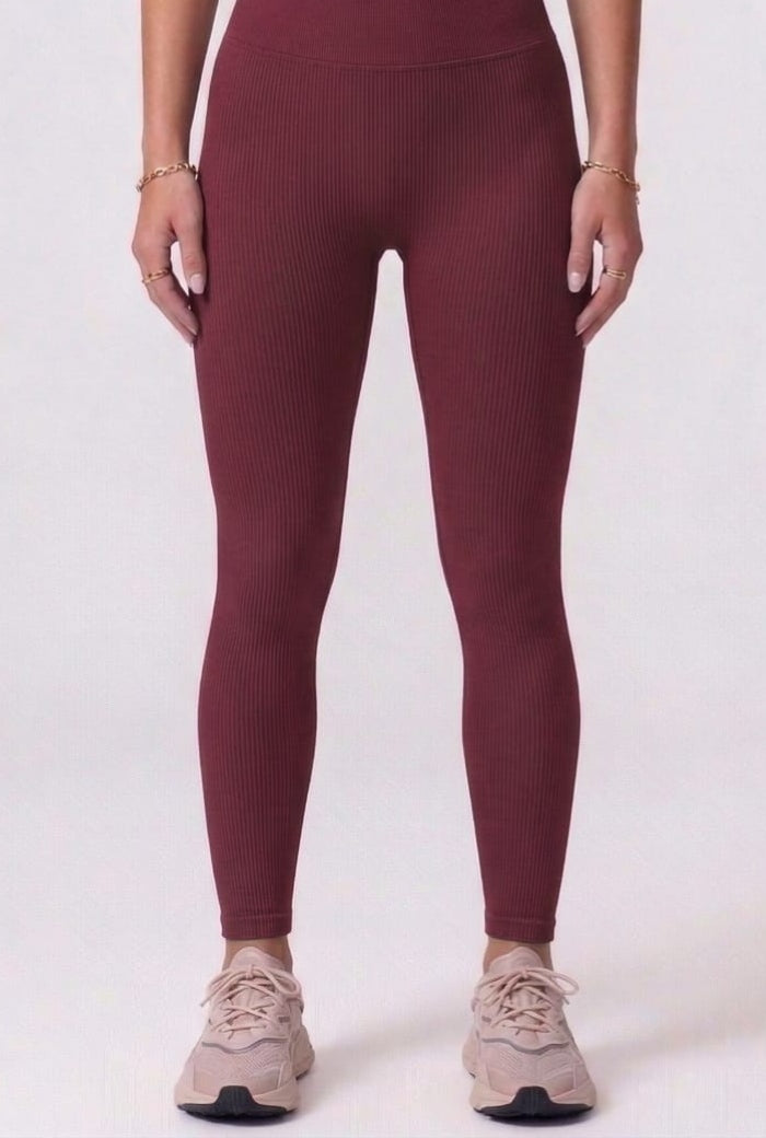 COTTON ANKLE FIT LEGGIN SOLID MAROON