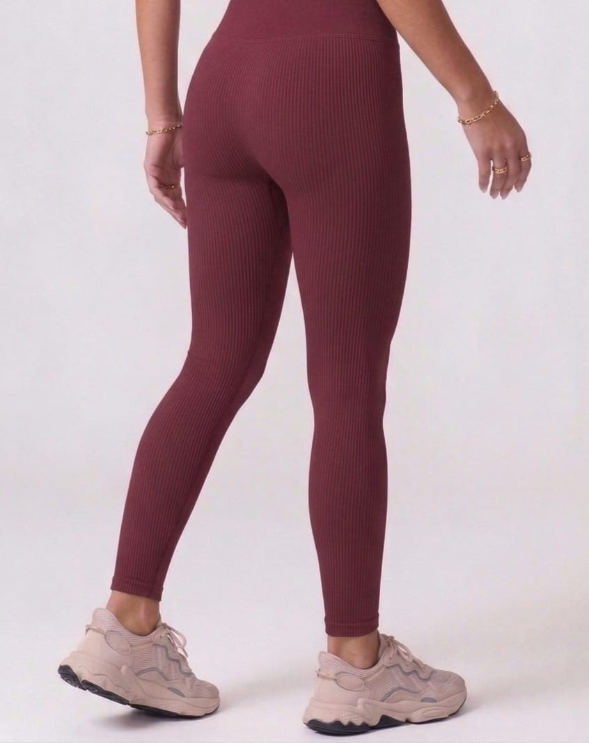 COTTON ANKLE FIT LEGGIN SOLID MAROON