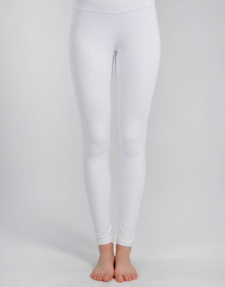 COTTON ANKLE FIT LEGGIN WHITE