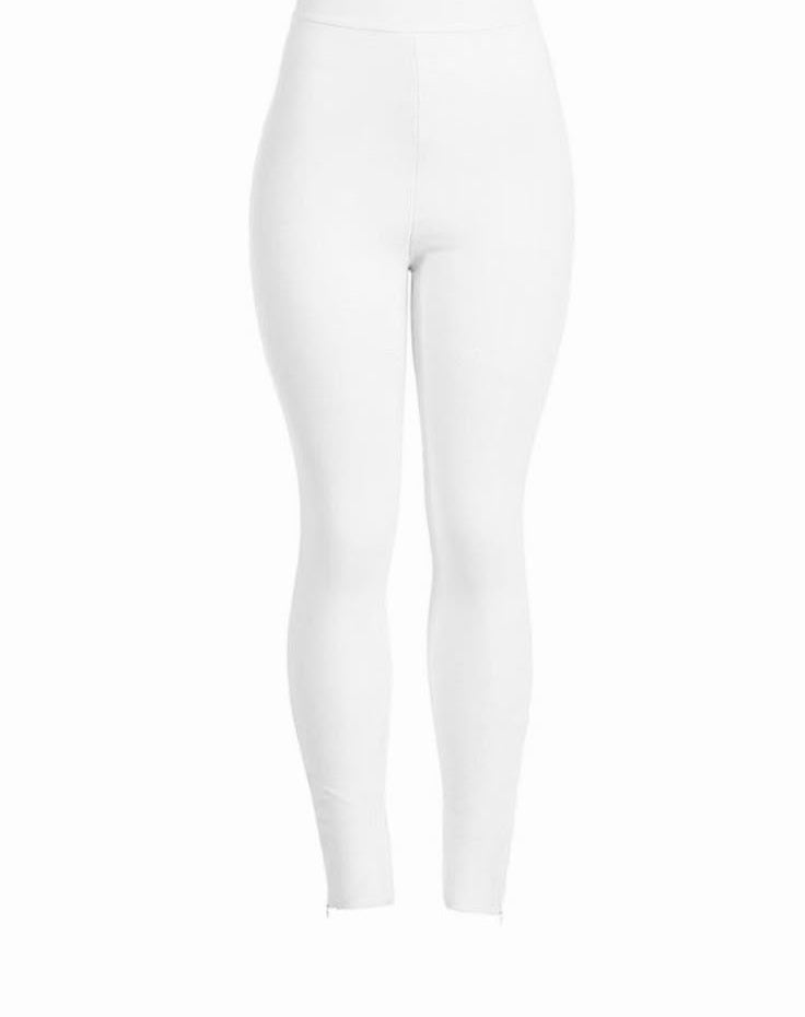 COTTON ANKLE FIT LEGGIN WHITE
