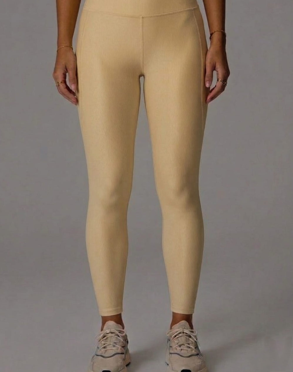 COTTON ANKLE FIT LEGGIN BEIGE
