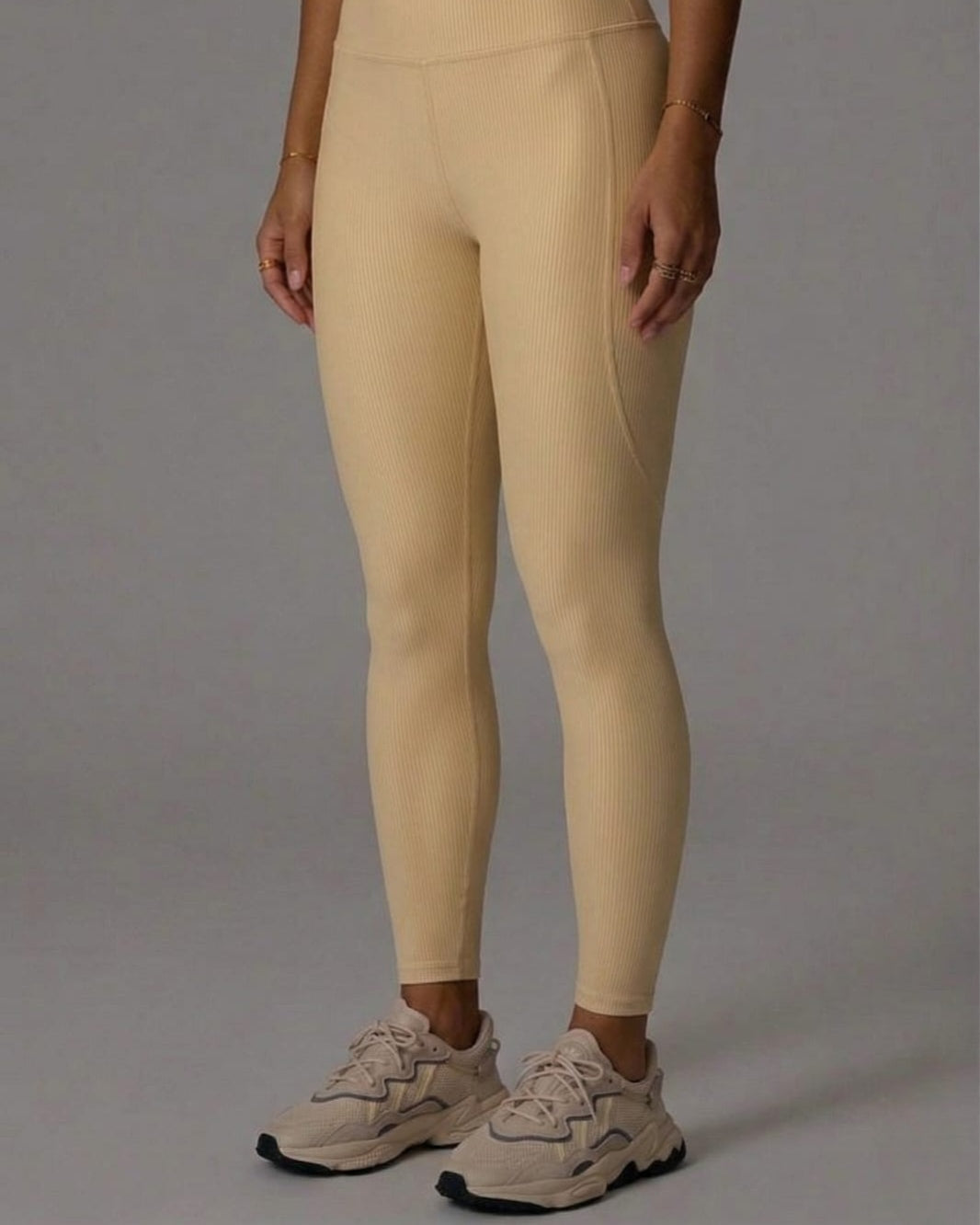 COTTON ANKLE FIT LEGGIN BEIGE