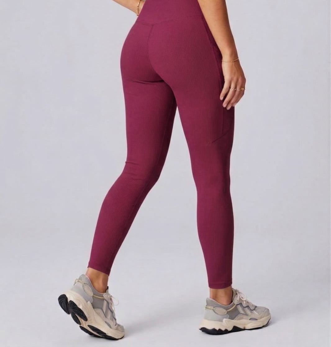 COTTON ANKLE FIT LEGGIN MAROON