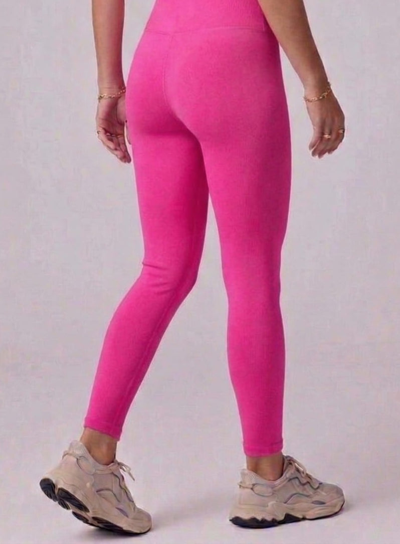 COTTON ANKLE FIT LEGGIN FUSCHIA