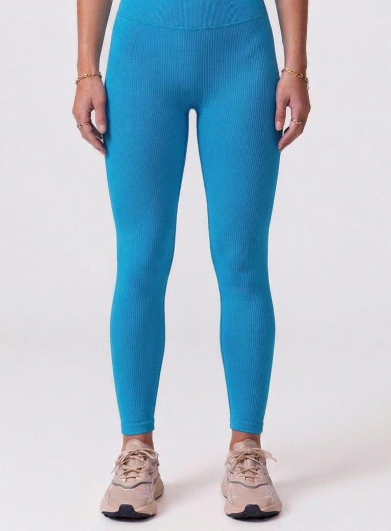 COTTON ANKLE FIT LEGGIN BRIGHT BLUE