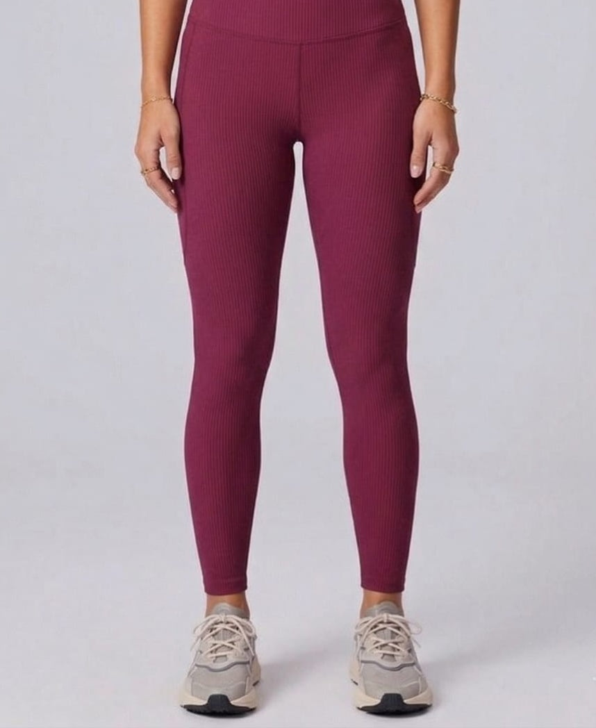 COTTON ANKLE FIT LEGGIN MAROON