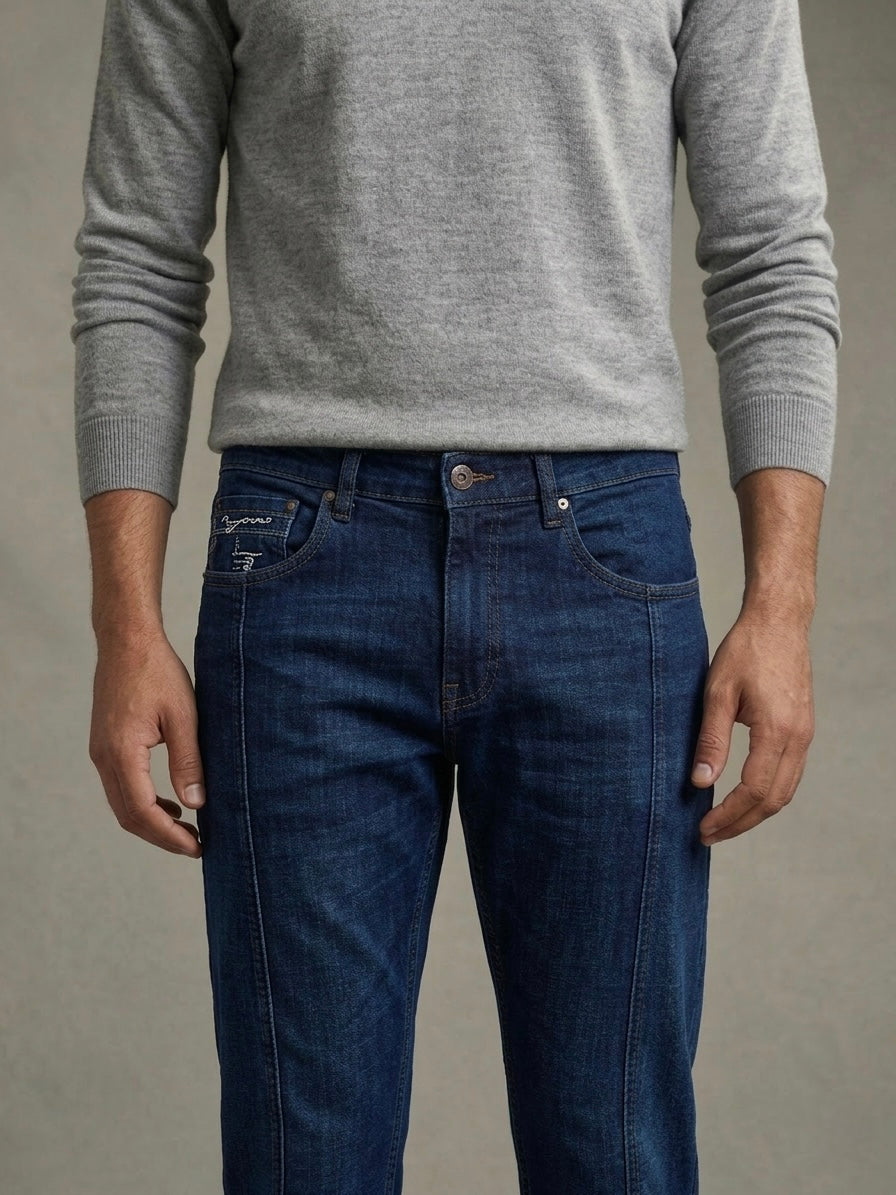 DEEP COBALT CONTOUR DENIM