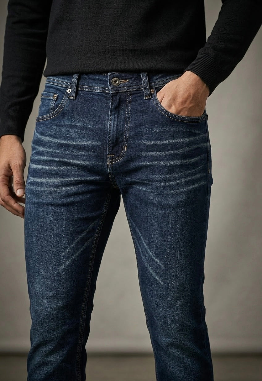 HERITGE INDIGO WHISKER SLIM JEANS