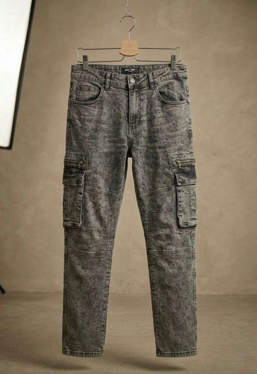THE SLATE MOTO CARGO JEANS