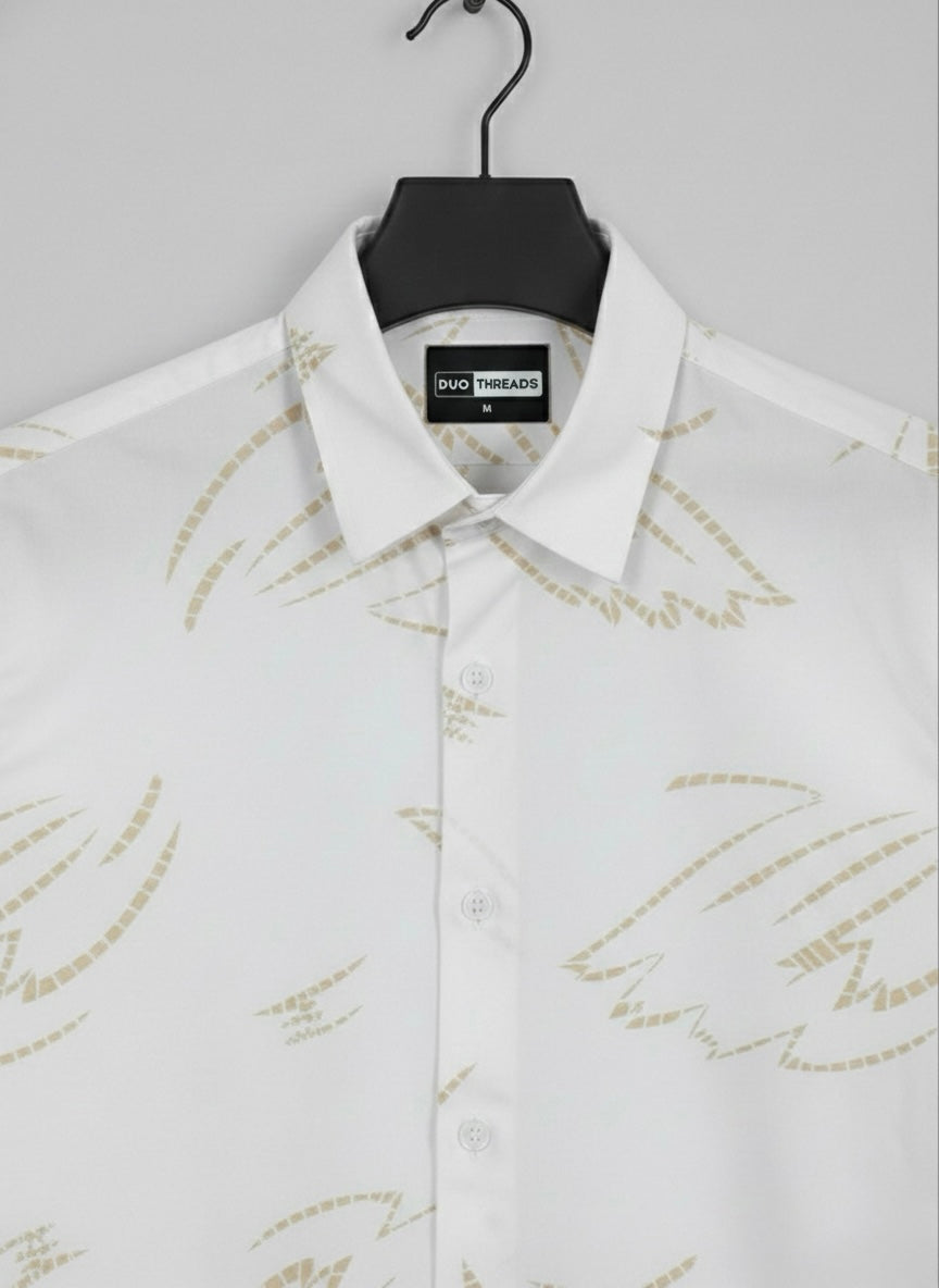YELLOW FLORAL ON WHITE