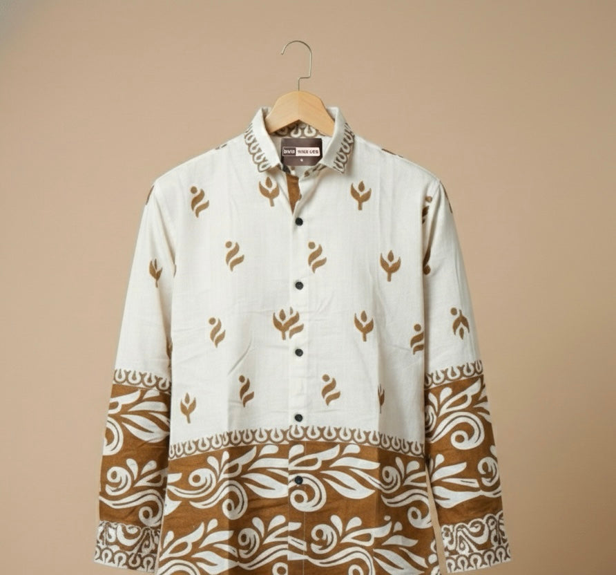 THE OCHRE EARTH LINEN MEAVE SHIRT