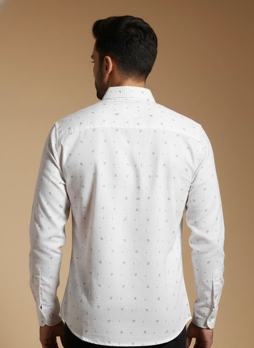 ABSTRACT LINEN SRTPES MANGO FLORAL SHIRT