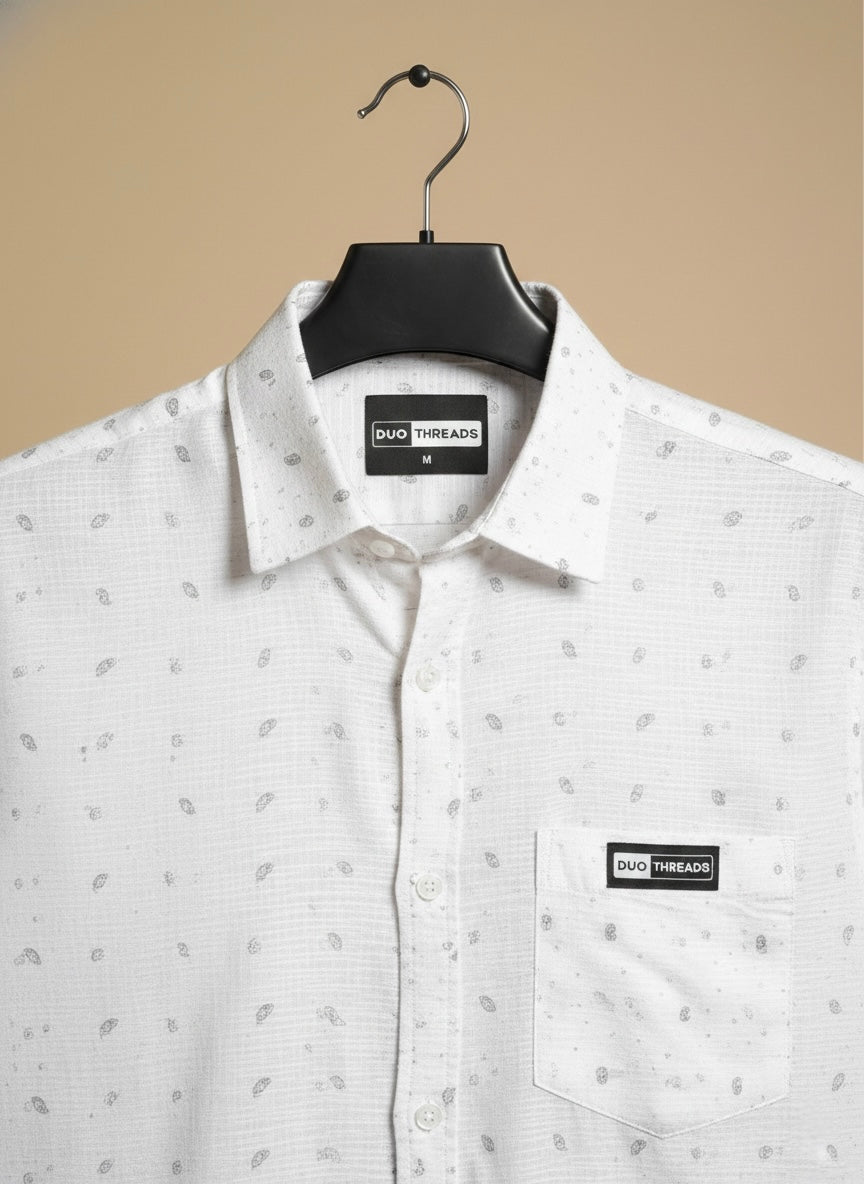 ABSTRACT LINEN SRTPES MANGO FLORAL SHIRT